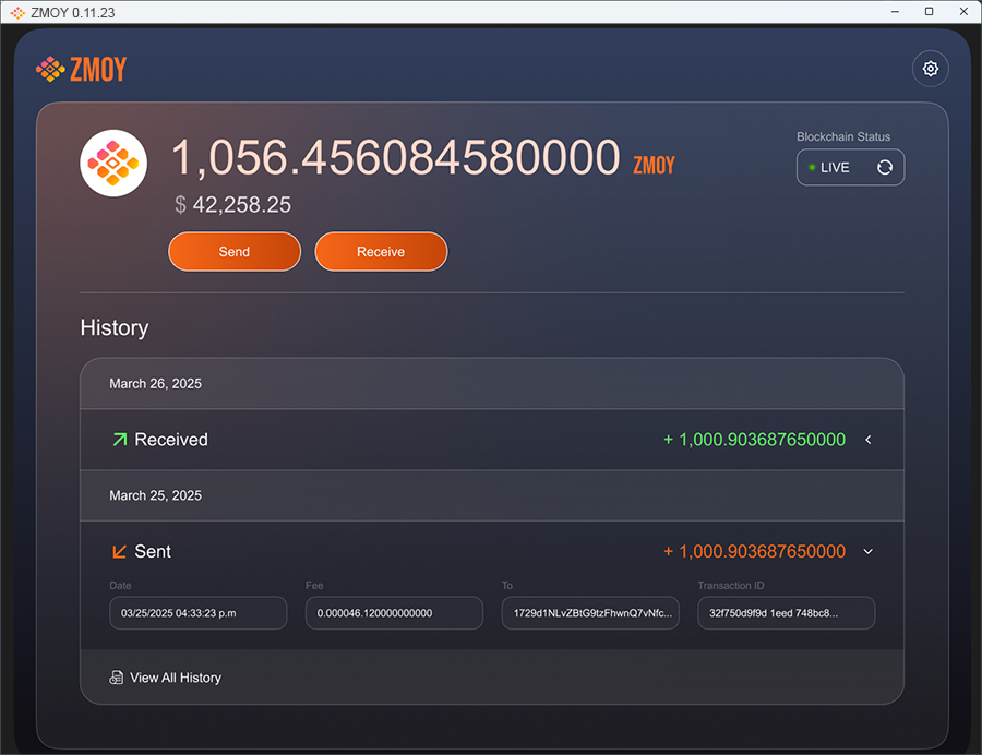 ZMOY Wallet Proof of Concept